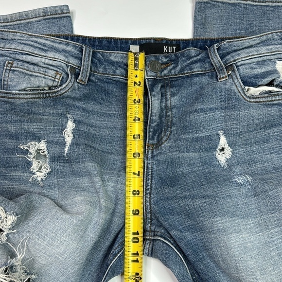 KUT Catherine Boyfriend Distressed Jeans Size 14 - Picture 8 of 11